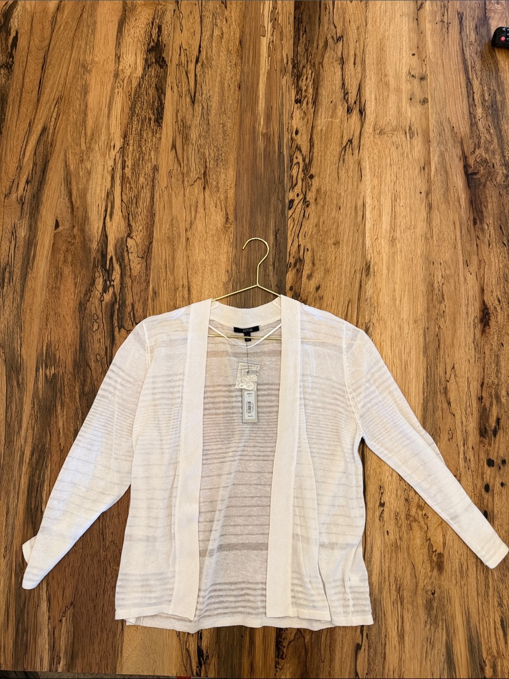 Apt. 9 White Lightweight Open Cardigan
